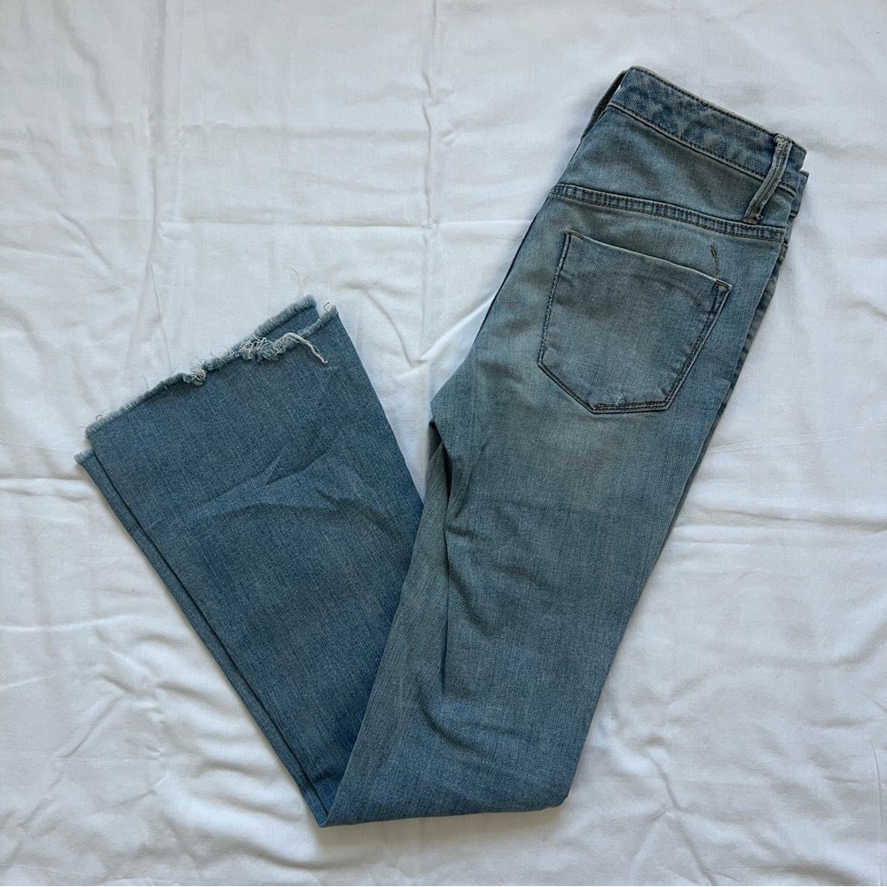 Flare blue jeans